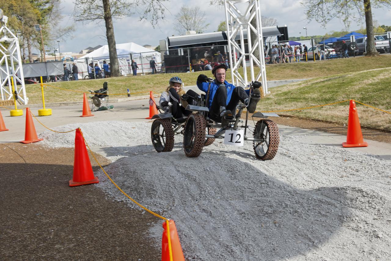  High school and university students competed in the 2018 Human Exploration Rover Challenge event at the U.S. Space and Rocket Center in Huntsville, Alabama. Students came from across the U.S. as well as several foreign countries such as Brazil, Germany, India, and Mexico. This event, which is normally a 2 day event, was shortened to 1 day in 2018 due to adverse weather conditions.