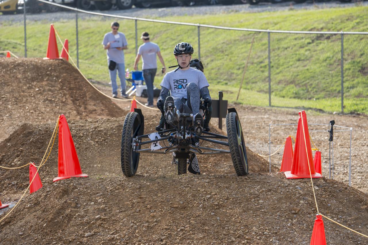 High school and university students competed in the 2018 Human Exploration Rover Challenge event at the U.S. Space and Rocket Center in Huntsville, Alabama. Students came from across the U.S. as well as several foreign countries such as Brazil, Germany, India, and Mexico. This event, which is normally a 2 day event, was shortened to 1 day in 2018 due to adverse weather conditions.