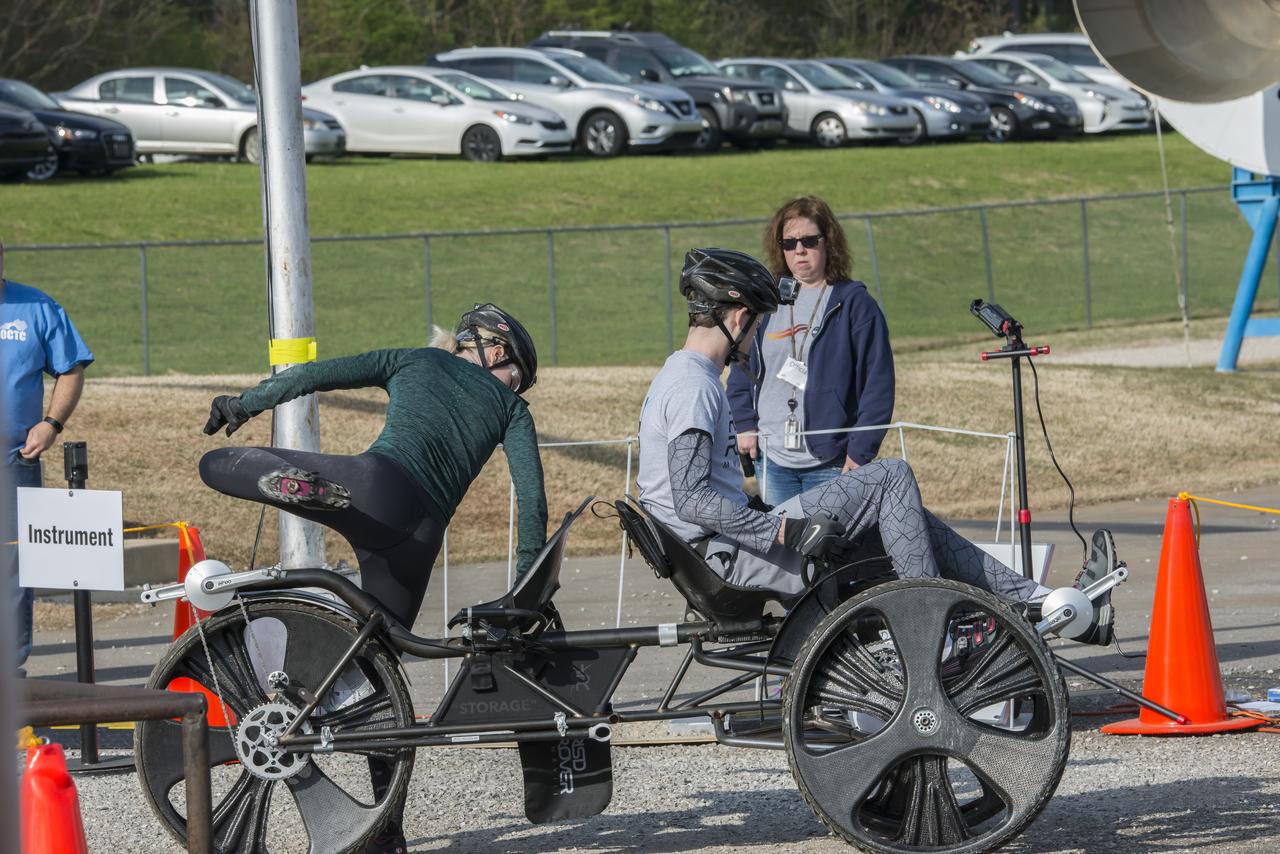 High school and university students competed in the 2018 Human Exploration Rover Challenge event at the U.S. Space and Rocket Center in Huntsville, Alabama. Students came from across the U.S. as well as several foreign countries such as Brazil, Germany, India, and Mexico. This event, which is normally a 2 day event, was shortened to 1 day in 2018 due to adverse weather conditions.