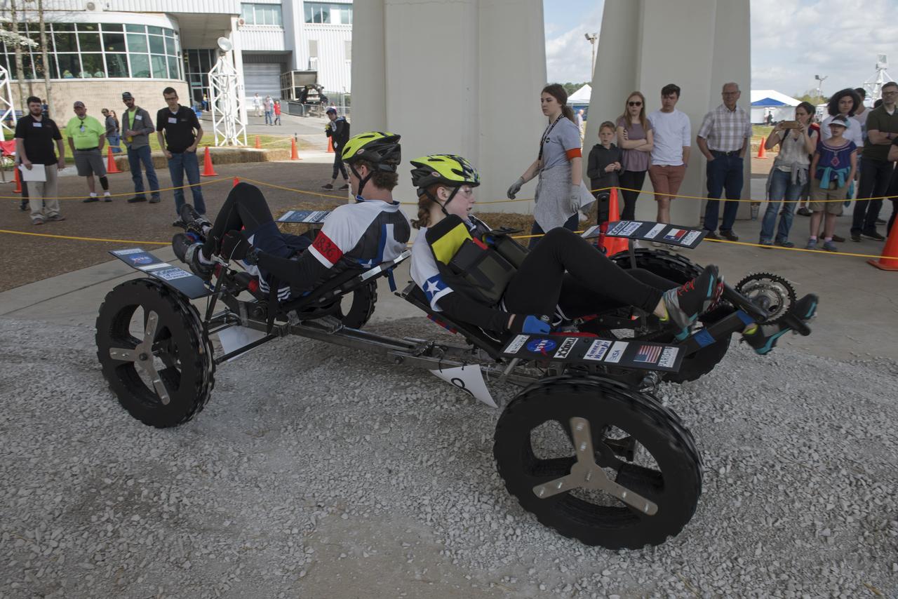  High school and university students competed in the 2018 Human Exploration Rover Challenge event at the U.S. Space and Rocket Center in Huntsville, Alabama. Students came from across the U.S. as well as several foreign countries such as Brazil, Germany, India, and Mexico. This event, which is normally a 2 day event, was shortened to 1 day in 2018 due to adverse weather conditions.