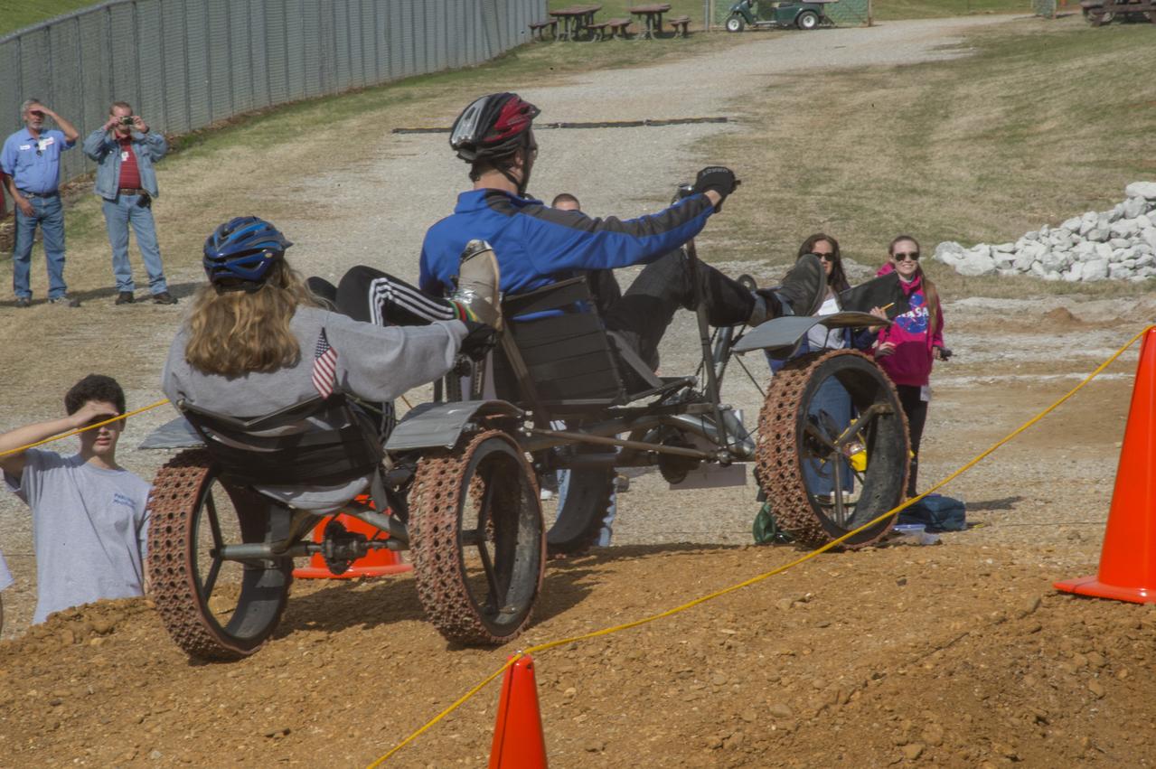 High school and university students competed in the 2018 Human Exploration Rover Challenge event at the U.S. Space and Rocket Center in Huntsville, Alabama. Students came from across the U.S. as well as several foreign countries such as Brazil, Germany, India, and Mexico. This event, which is normally a 2 day event, was shortened to 1 day in 2018 due to adverse weather conditions.