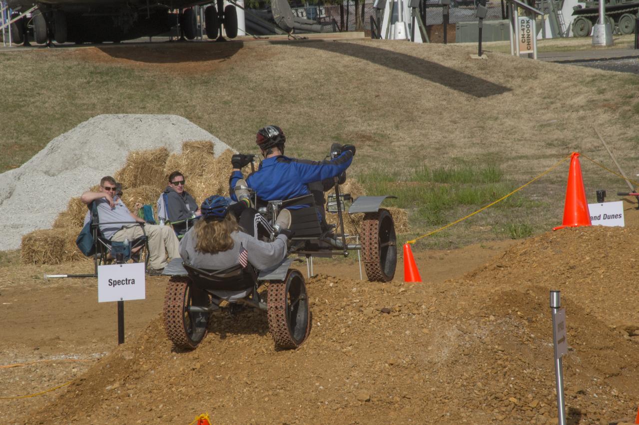 High school and university students competed in the 2018 Human Exploration Rover Challenge event at the U.S. Space and Rocket Center in Huntsville, Alabama. Students came from across the U.S. as well as several foreign countries such as Brazil, Germany, India, and Mexico. This event, which is normally a 2 day event, was shortened to 1 day in 2018 due to adverse weather conditions.