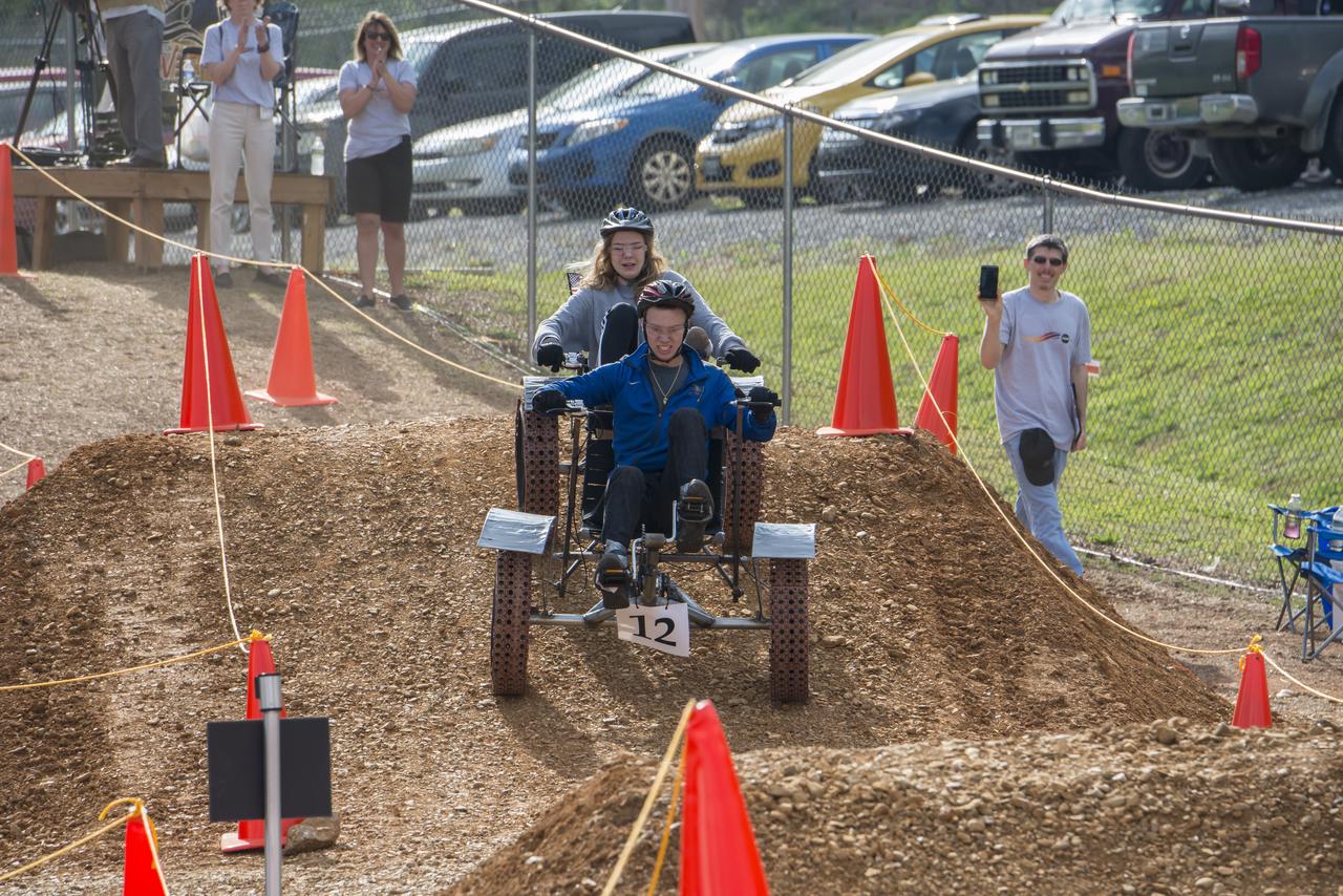 High school and university students competed in the 2018 Human Exploration Rover Challenge event at the U.S. Space and Rocket Center in Huntsville, Alabama. Students came from across the U.S. as well as several foreign countries such as Brazil, Germany, India, and Mexico. This event, which is normally a 2 day event, was shortened to 1 day in 2018 due to adverse weather conditions.
