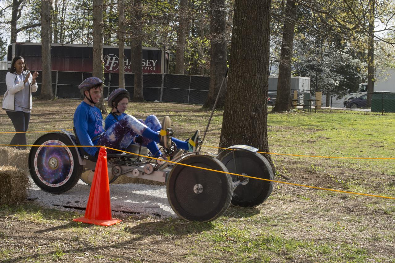 High school and university students competed in the 2018 Human Exploration Rover Challenge event at the U.S. Space and Rocket Center in Huntsville, Alabama. Students came from across the U.S. as well as several foreign countries such as Brazil, Germany, India, and Mexico. This event, which is normally a 2 day event, was shortened to 1 day in 2018 due to adverse weather conditions.