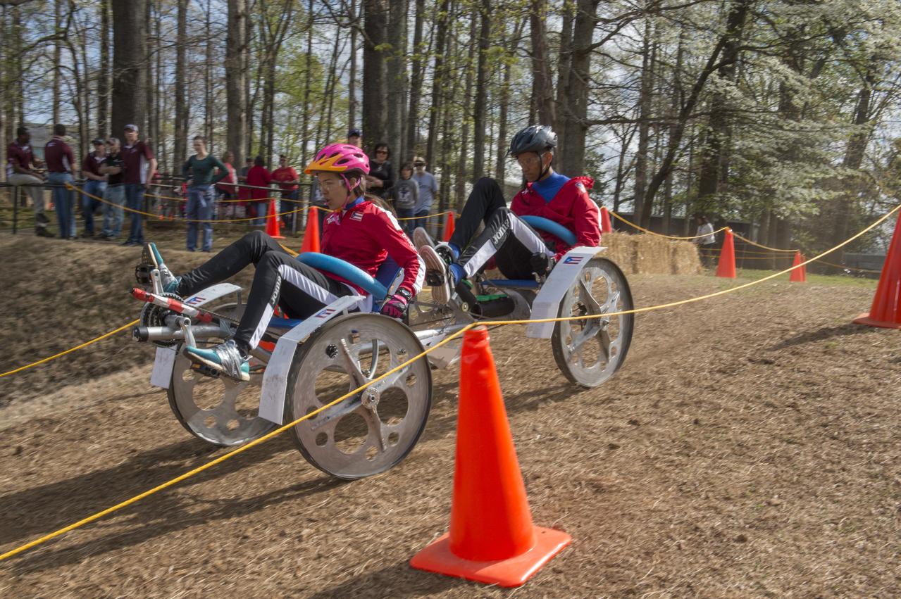 High school and university students competed in the 2018 Human Exploration Rover Challenge event at the U.S. Space and Rocket Center in Huntsville, Alabama. Students came from across the U.S. as well as several foreign countries such as Brazil, Germany, India, and Mexico. This event, which is normally a 2 day event, was shortened to 1 day in 2018 due to adverse weather conditions.