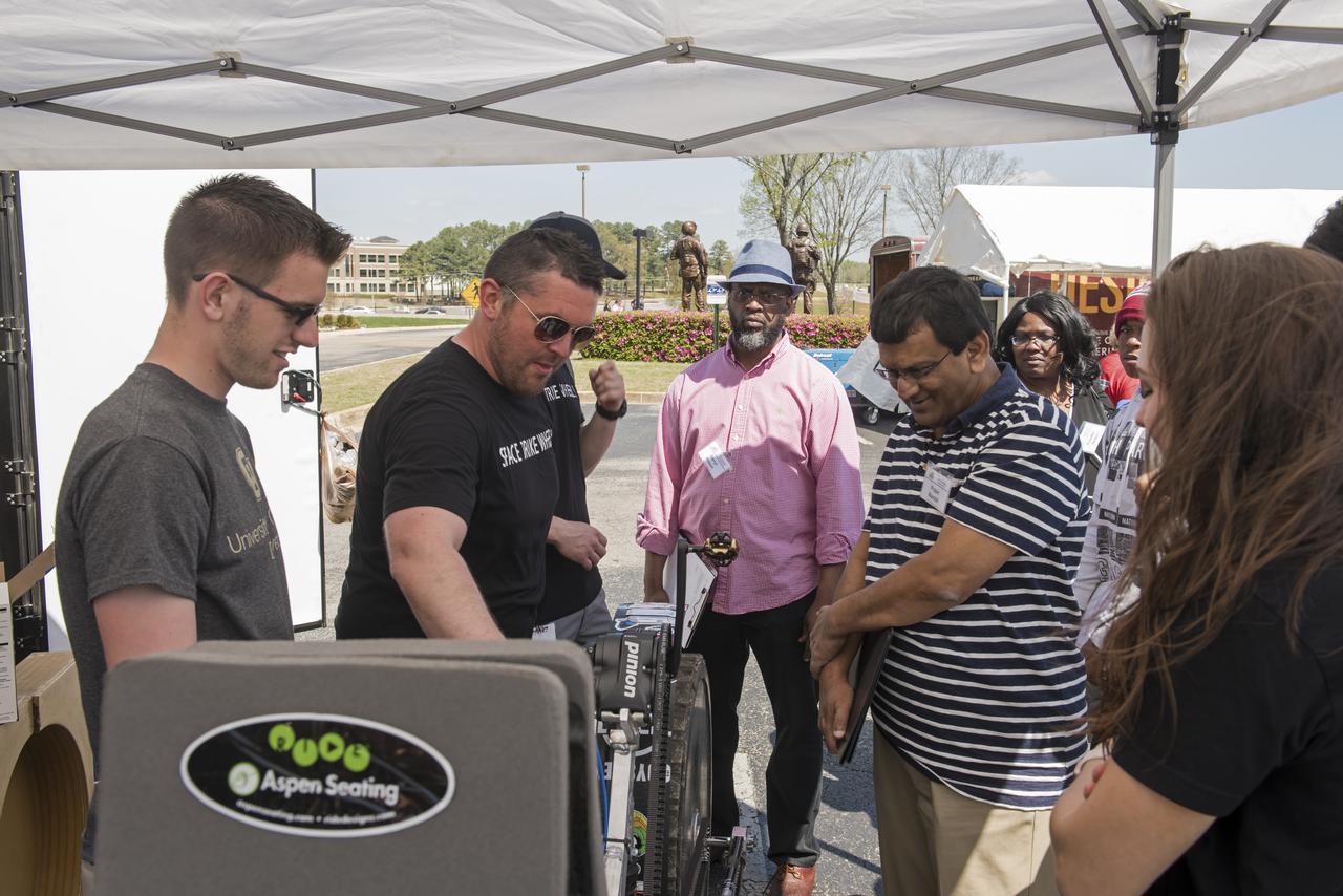  High school and university students competed in the 2018 Human Exploration Rover Challenge event at the U.S. Space and Rocket Center in Huntsville, Alabama. Students came from across the U.S. as well as several foreign countries such as Brazil, Germany, India, and Mexico. This event, which is normally a 2 day event, was shortened to 1 day in 2018 due to adverse weather conditions.