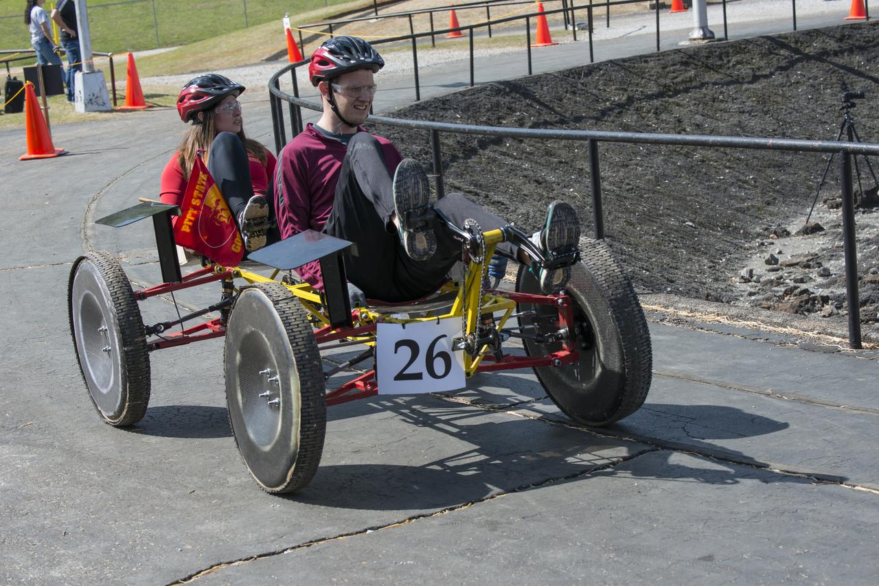 High school and university students competed in the 2018 Human Exploration Rover Challenge event at the U.S. Space and Rocket Center in Huntsville, Alabama. Students came from across the U.S. as well as several foreign countries such as Brazil, Germany, India, and Mexico. This event, which is normally a 2 day event, was shortened to 1 day in 2018 due to adverse weather conditions.