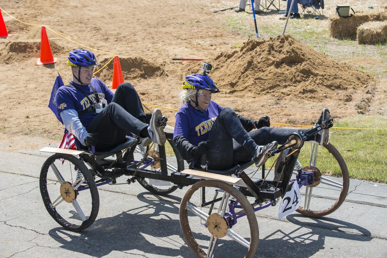 High school and university students competed in the 2018 Human Exploration Rover Challenge event at the U.S. Space and Rocket Center in Huntsville, Alabama. Students came from across the U.S. as well as several foreign countries such as Brazil, Germany, India, and Mexico. This event, which is normally a 2 day event, was shortened to 1 day in 2018 due to adverse weather conditions.