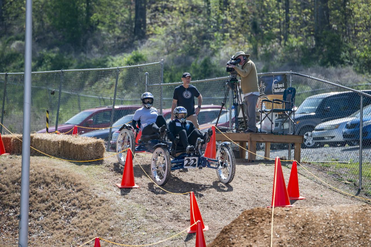 High school and university students competed in the 2018 Human Exploration Rover Challenge event at the U.S. Space and Rocket Center in Huntsville, Alabama. Students came from across the U.S. as well as several foreign countries such as Brazil, Germany, India, and Mexico. This event, which is normally a 2 day event, was shortened to 1 day in 2018 due to adverse weather conditions.