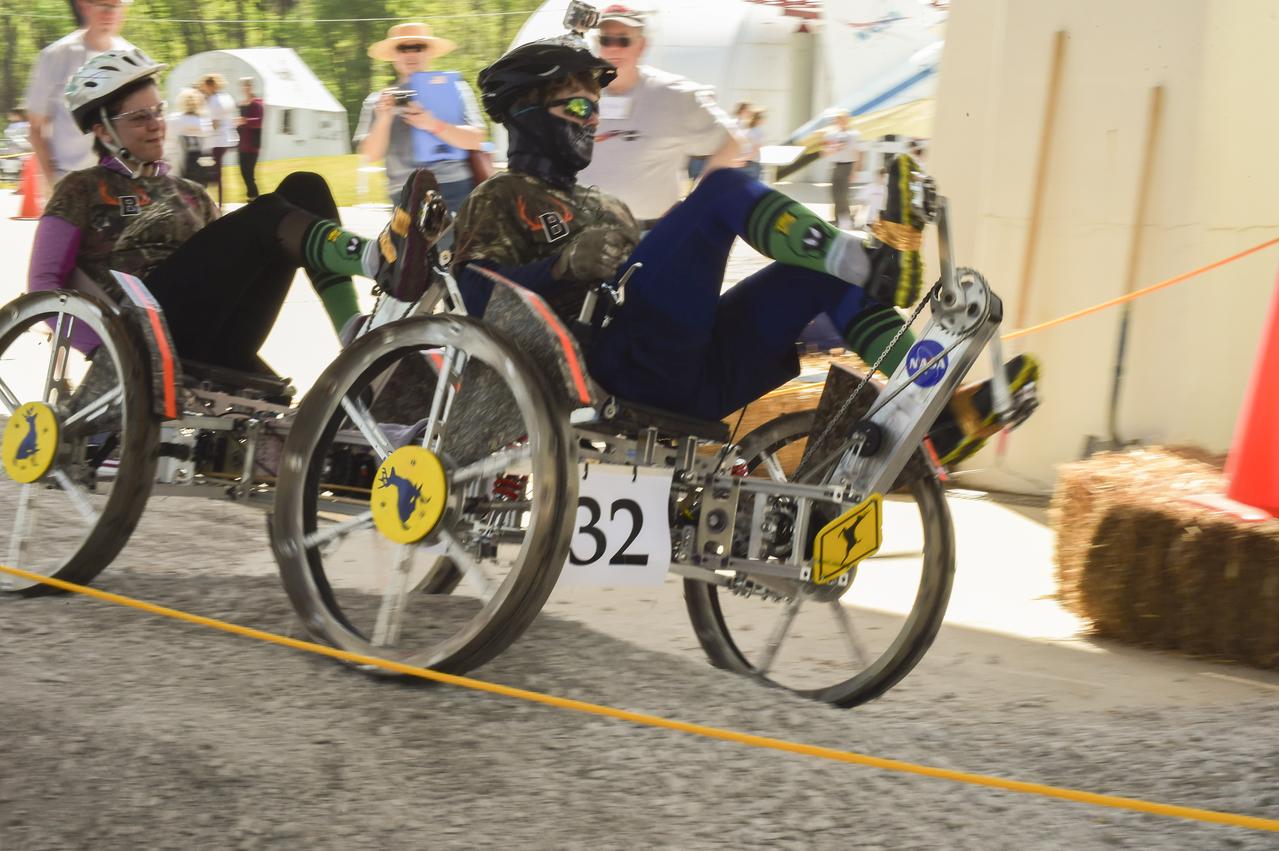 High school and university students competed in the 2018 Human Exploration Rover Challenge event at the U.S. Space and Rocket Center in Huntsville, Alabama. Students came from across the U.S. as well as several foreign countries such as Brazil, Germany, India, and Mexico. This event, which is normally a 2 day event, was shortened to 1 day in 2018 due to adverse weather conditions.