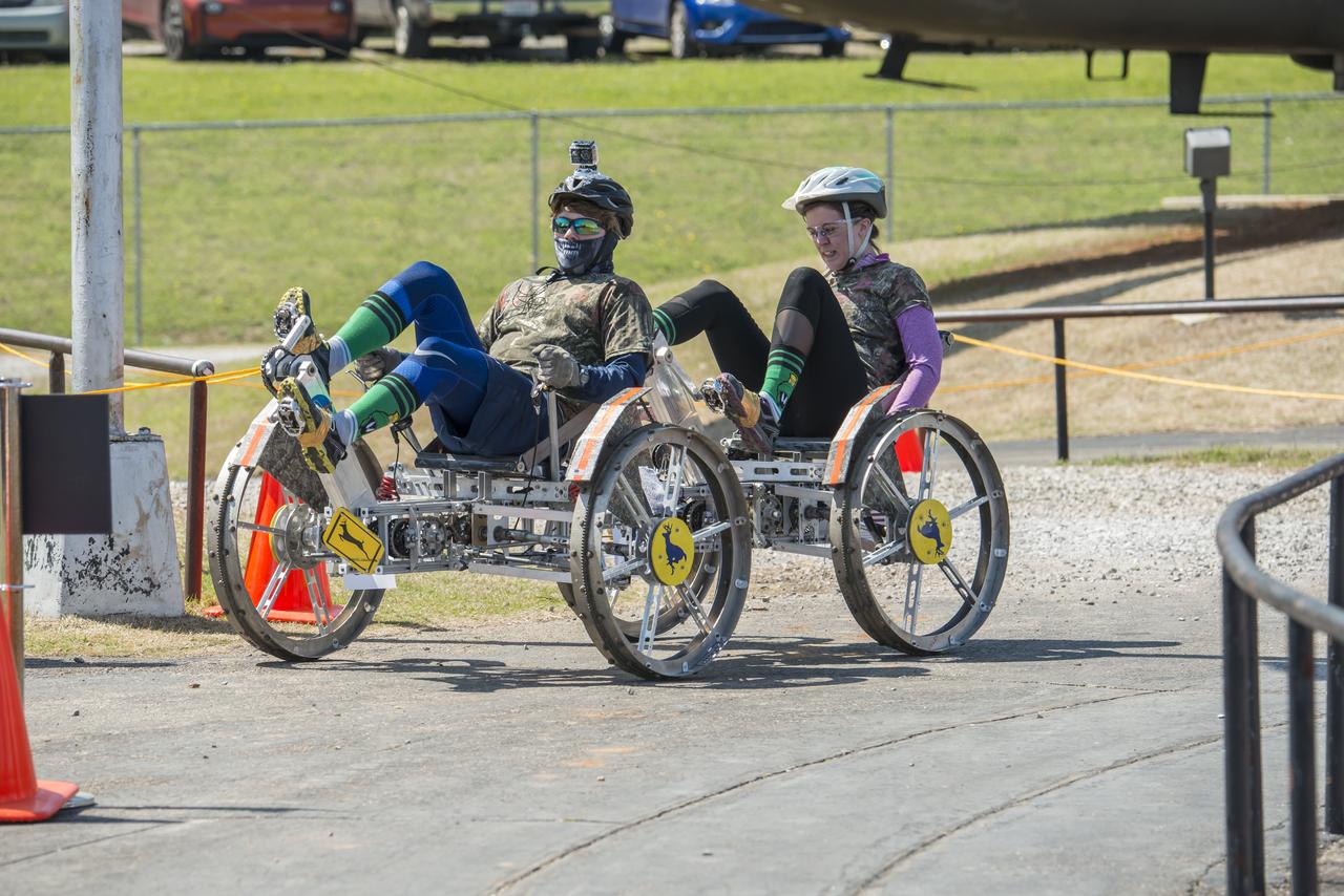 High school and university students competed in the 2018 Human Exploration Rover Challenge event at the U.S. Space and Rocket Center in Huntsville, Alabama. Students came from across the U.S. as well as several foreign countries such as Brazil, Germany, India, and Mexico. This event, which is normally a 2 day event, was shortened to 1 day in 2018 due to adverse weather conditions.
