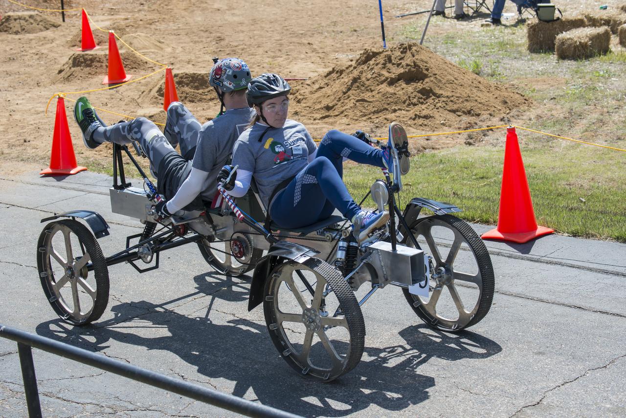 High school and university students competed in the 2018 Human Exploration Rover Challenge event at the U.S. Space and Rocket Center in Huntsville, Alabama. Students came from across the U.S. as well as several foreign countries such as Brazil, Germany, India, and Mexico. This event, which is normally a 2 day event, was shortened to 1 day in 2018 due to adverse weather conditions.