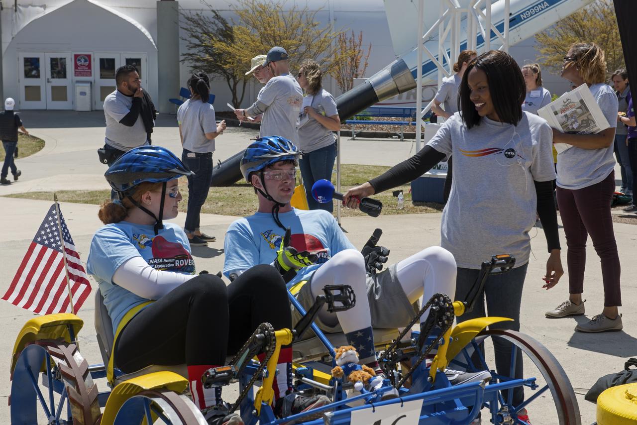 High school and university students competed in the 2018 Human Exploration Rover Challenge event at the U.S. Space and Rocket Center in Huntsville, Alabama. Students came from across the U.S. as well as several foreign countries such as Brazil, Germany, India, and Mexico. This event, which is normally a 2 day event, was shortened to 1 day in 2018 due to adverse weather conditions.
