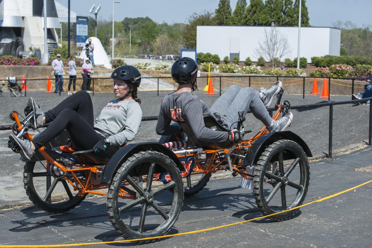 High school and university students competed in the 2018 Human Exploration Rover Challenge event at the U.S. Space and Rocket Center in Huntsville, Alabama. Students came from across the U.S. as well as several foreign countries such as Brazil, Germany, India, and Mexico. This event, which is normally a 2 day event, was shortened to 1 day in 2018 due to adverse weather conditions.