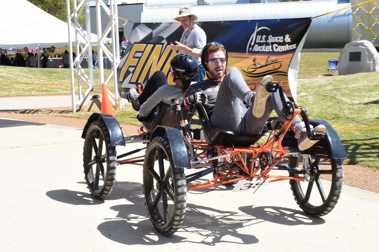 High school and university students competed in the 2018 Human Exploration Rover Challenge event at the U.S. Space and Rocket Center in Huntsville, Alabama. Students came from across the U.S. as well as several foreign countries such as Brazil, Germany, India, and Mexico. This event, which is normally a 2 day event, was shortened to 1 day in 2018 due to adverse weather conditions.