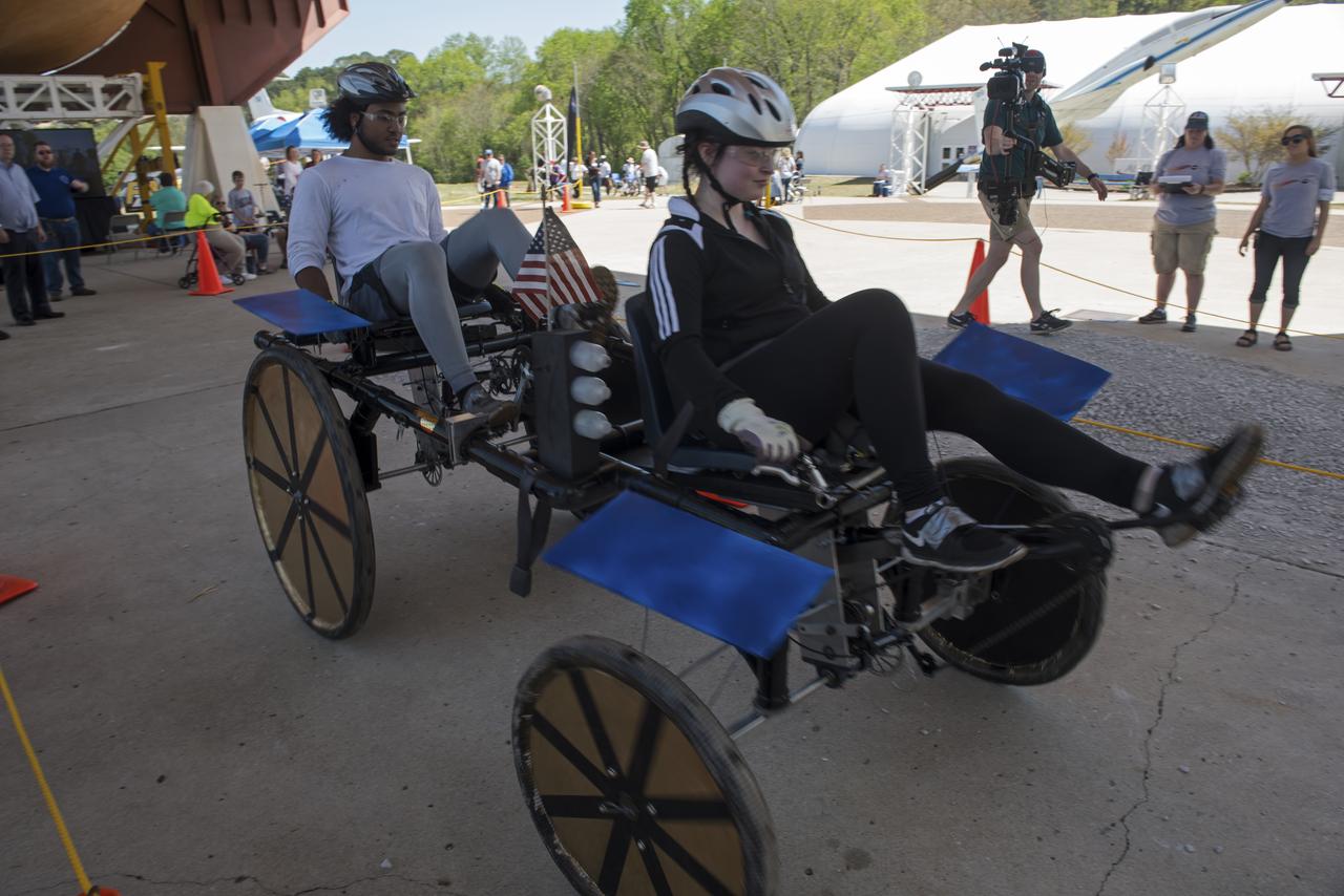  High school and university students competed in the 2018 Human Exploration Rover Challenge event at the U.S. Space and Rocket Center in Huntsville, Alabama. Students came from across the U.S. as well as several foreign countries such as Brazil, Germany, India, and Mexico. This event, which is normally a 2 day event, was shortened to 1 day in 2018 due to adverse weather conditions.