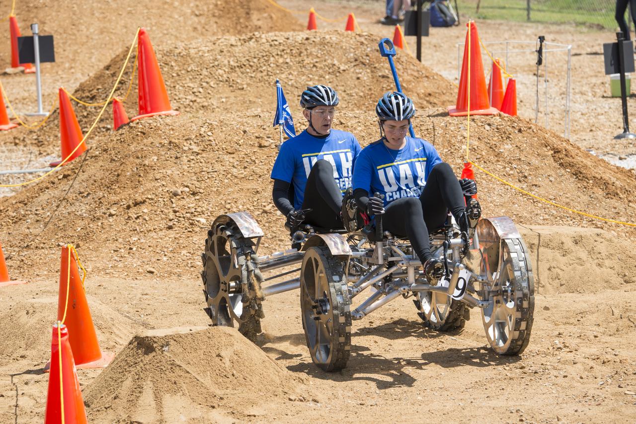 High school and university students competed in the 2018 Human Exploration Rover Challenge event at the U.S. Space and Rocket Center in Huntsville, Alabama. Students came from across the U.S. as well as several foreign countries such as Brazil, Germany, India, and Mexico. This event, which is normally a 2 day event, was shortened to 1 day in 2018 due to adverse weather conditions.