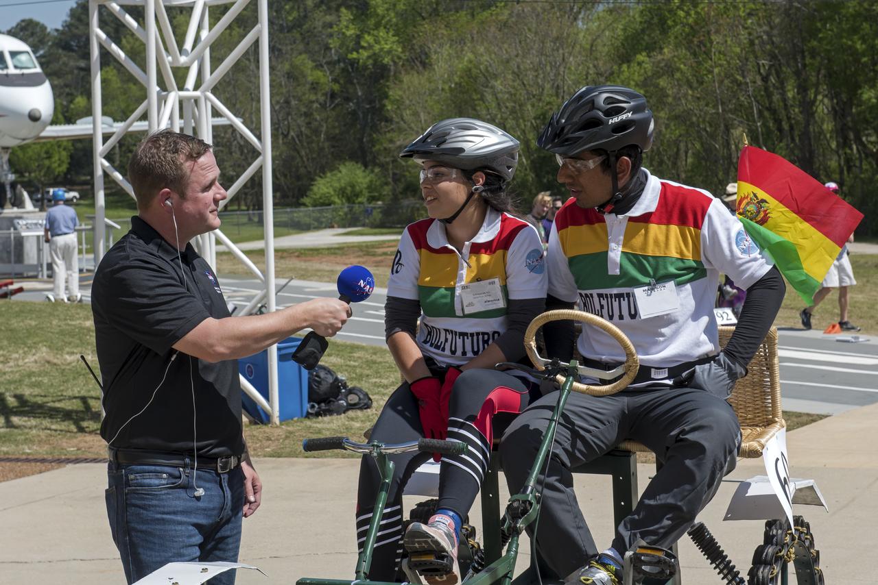  High school and university students competed in the 2018 Human Exploration Rover Challenge event at the U.S. Space and Rocket Center in Huntsville, Alabama. Students came from across the U.S. as well as several foreign countries such as Brazil, Germany, India, and Mexico. This event, which is normally a 2 day event, was shortened to 1 day in 2018 due to adverse weather conditions.