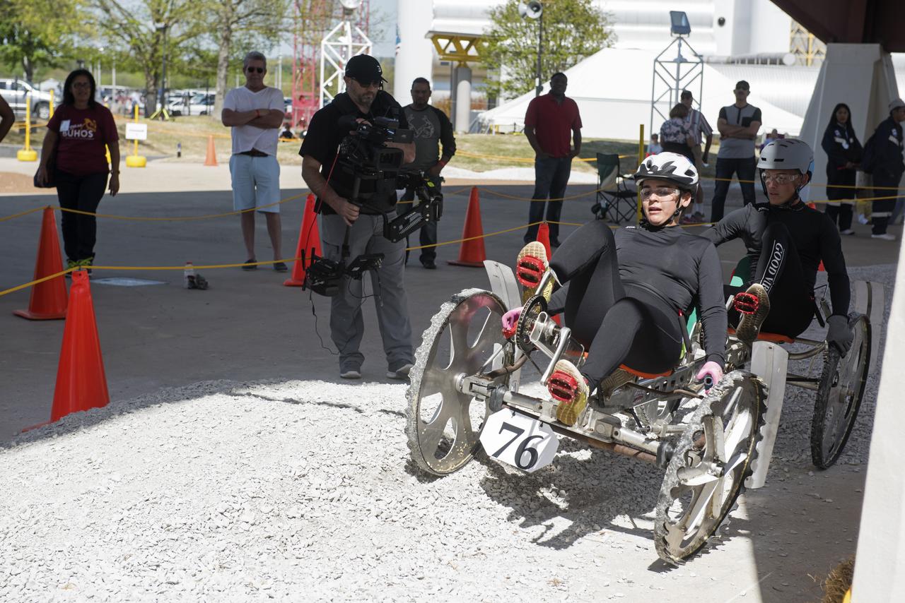  High school and university students competed in the 2018 Human Exploration Rover Challenge event at the U.S. Space and Rocket Center in Huntsville, Alabama. Students came from across the U.S. as well as several foreign countries such as Brazil, Germany, India, and Mexico. This event, which is normally a 2 day event, was shortened to 1 day in 2018 due to adverse weather conditions.