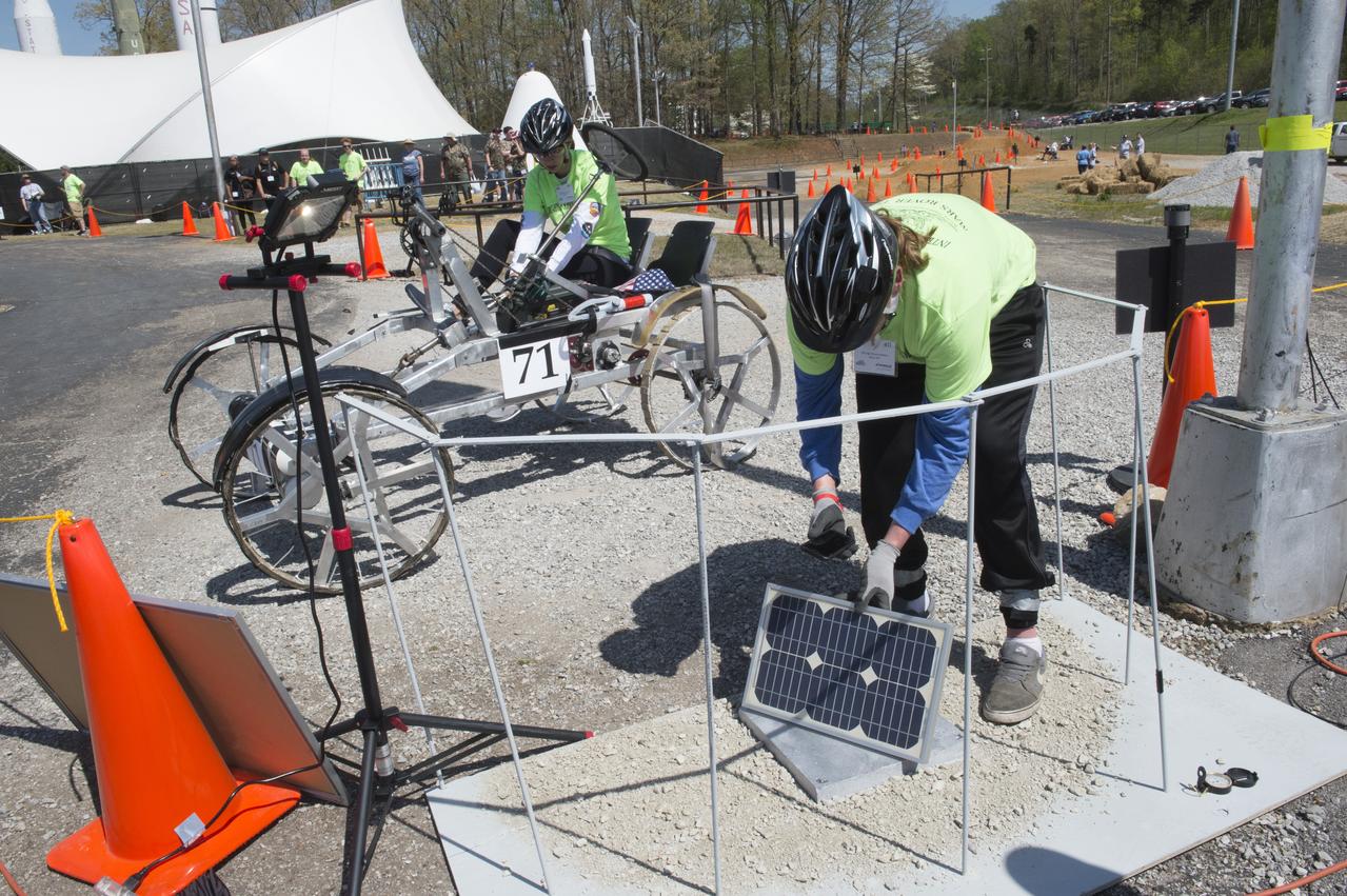High school and university students competed in the 2018 Human Exploration Rover Challenge event at the U.S. Space and Rocket Center in Huntsville, Alabama. Students came from across the U.S. as well as several foreign countries such as Brazil, Germany, India, and Mexico. This event, which is normally a 2 day event, was shortened to 1 day in 2018 due to adverse weather conditions.