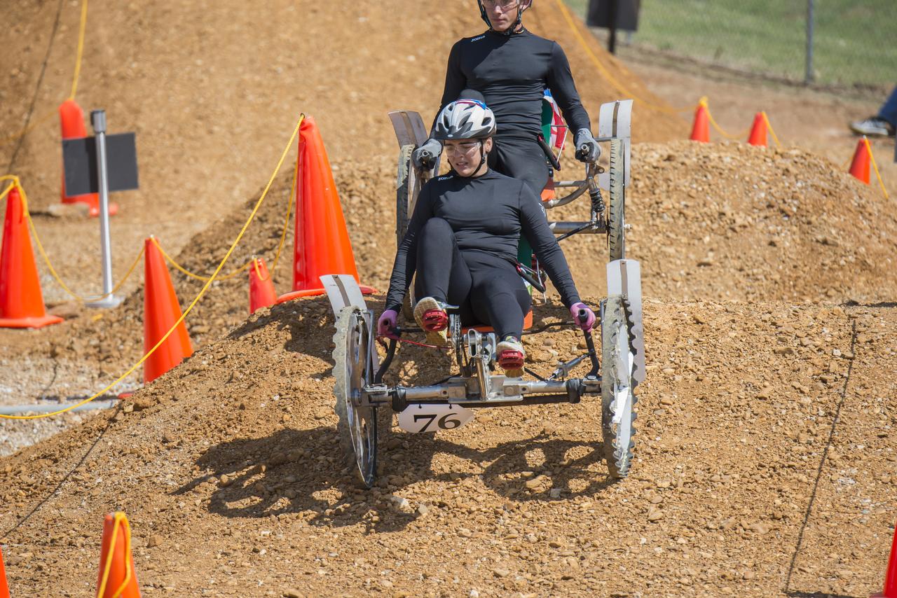High school and university students competed in the 2018 Human Exploration Rover Challenge event at the U.S. Space and Rocket Center in Huntsville, Alabama. Students came from across the U.S. as well as several foreign countries such as Brazil, Germany, India, and Mexico. This event, which is normally a 2 day event, was shortened to 1 day in 2018 due to adverse weather conditions.