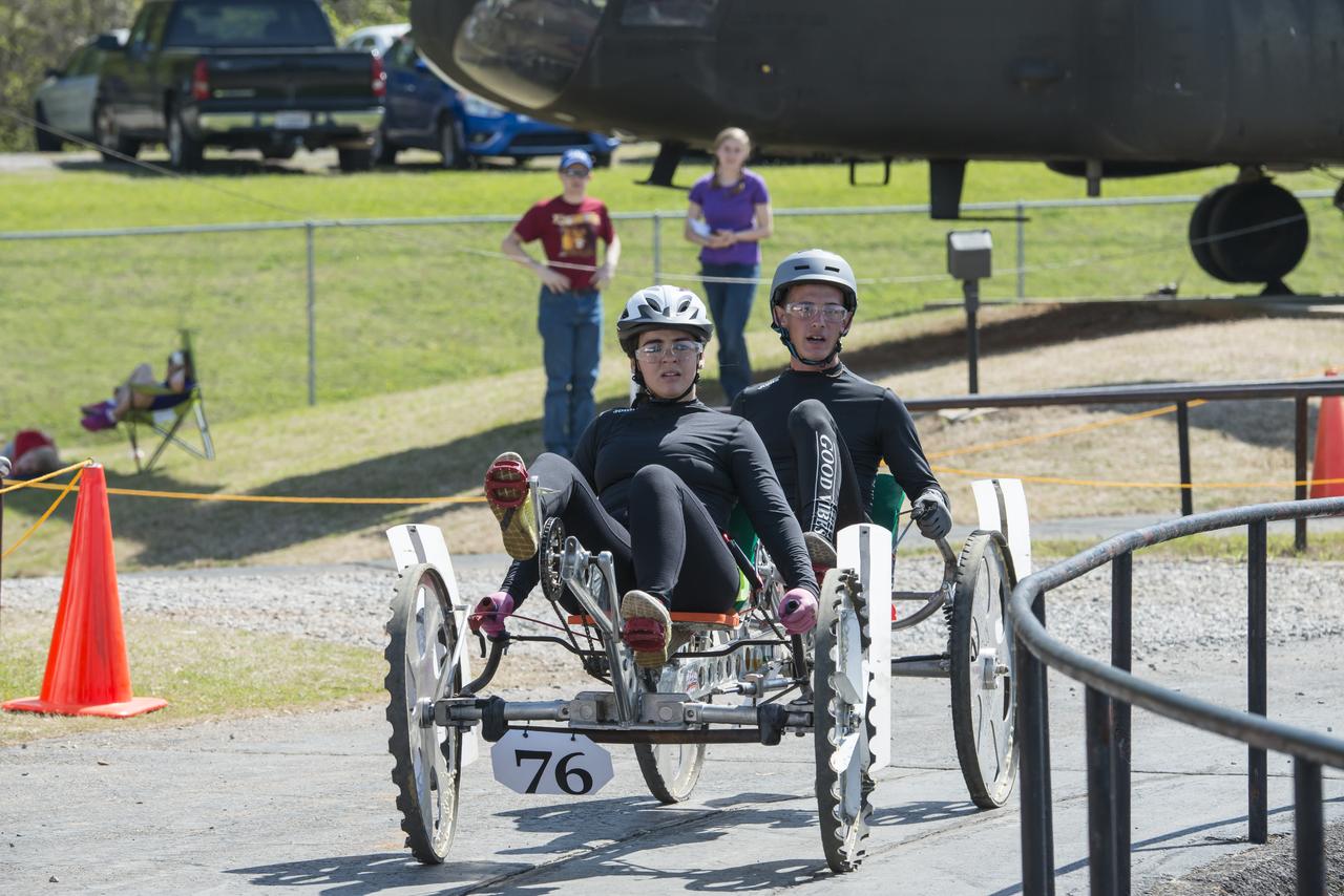 High school and university students competed in the 2018 Human Exploration Rover Challenge event at the U.S. Space and Rocket Center in Huntsville, Alabama. Students came from across the U.S. as well as several foreign countries such as Brazil, Germany, India, and Mexico. This event, which is normally a 2 day event, was shortened to 1 day in 2018 due to adverse weather conditions.