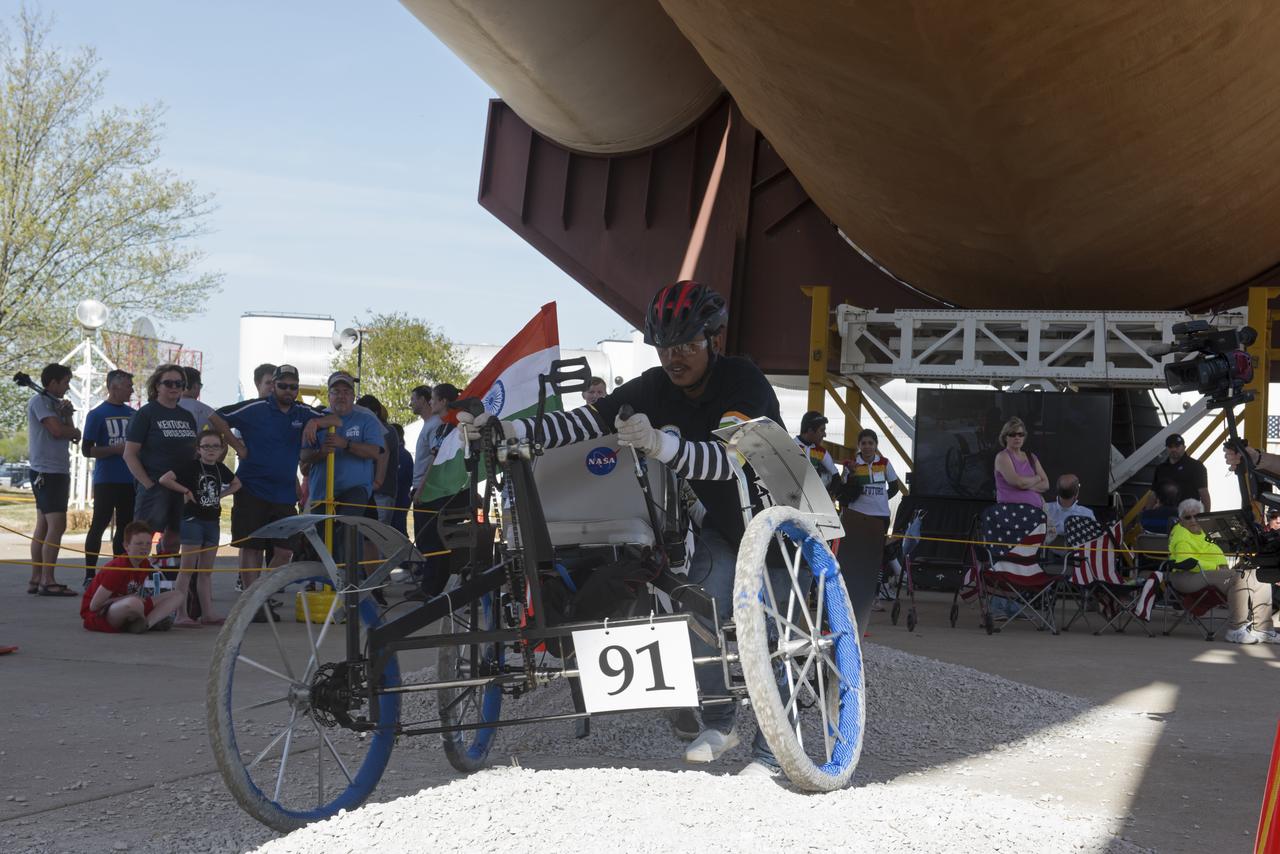  High school and university students competed in the 2018 Human Exploration Rover Challenge event at the U.S. Space and Rocket Center in Huntsville, Alabama. Students came from across the U.S. as well as several foreign countries such as Brazil, Germany, India, and Mexico. This event, which is normally a 2 day event, was shortened to 1 day in 2018 due to adverse weather conditions.