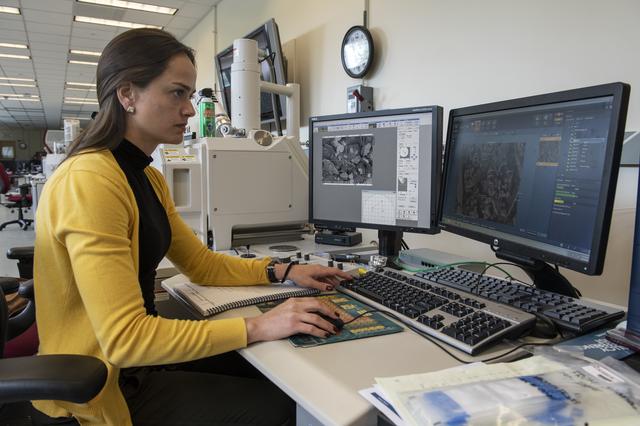 NASA image: Juliana Neves Monitors Cement Paste Samples