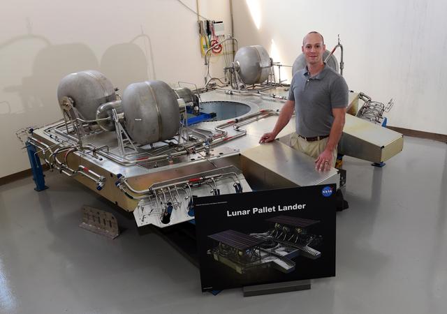 NASA image: Nathaniel Brown with Lunar Pallet Lander.