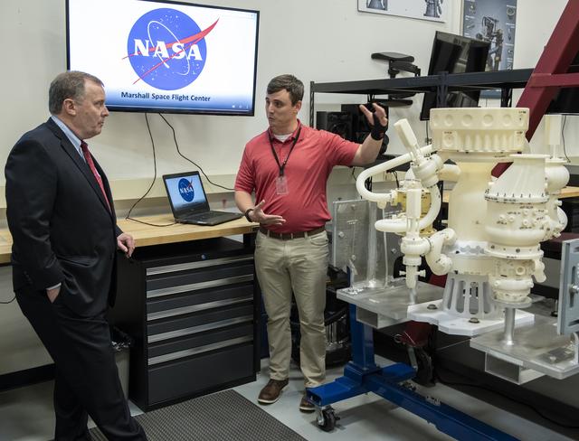 NASA image: NASA Deputy Administrator, Jim Morhard, Tours MSFC Additive Manu