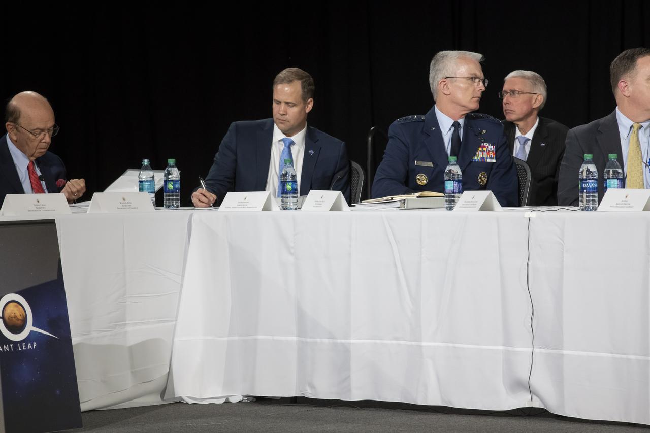 The National Space Council meet in Huntsville, Alabama at the U.S. Space and Rocket Center’s Davidson Center. The meeting was chaired by Vice President Mike Pence with members of the local community, NASA Marshall members and area media in attendance. NASA Administrator Jim Bridenstine  addressed the Vice President and the Council on upcoming plans for NASA and the space program.