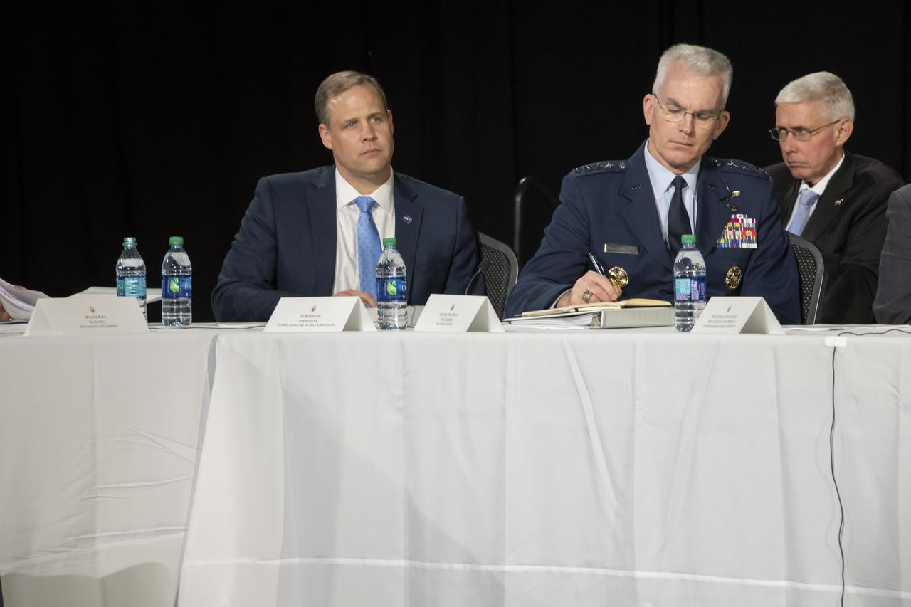The National Space Council meet in Huntsville, Alabama at the U.S. Space and Rocket Center’s Davidson Center. The meeting was chaired by Vice President Mike Pence with members of the local community, NASA Marshall members and area media in attendance. NASA Administrator Jim Bridenstine  addressed the Vice President and the Council on upcoming plans for NASA and the space program.