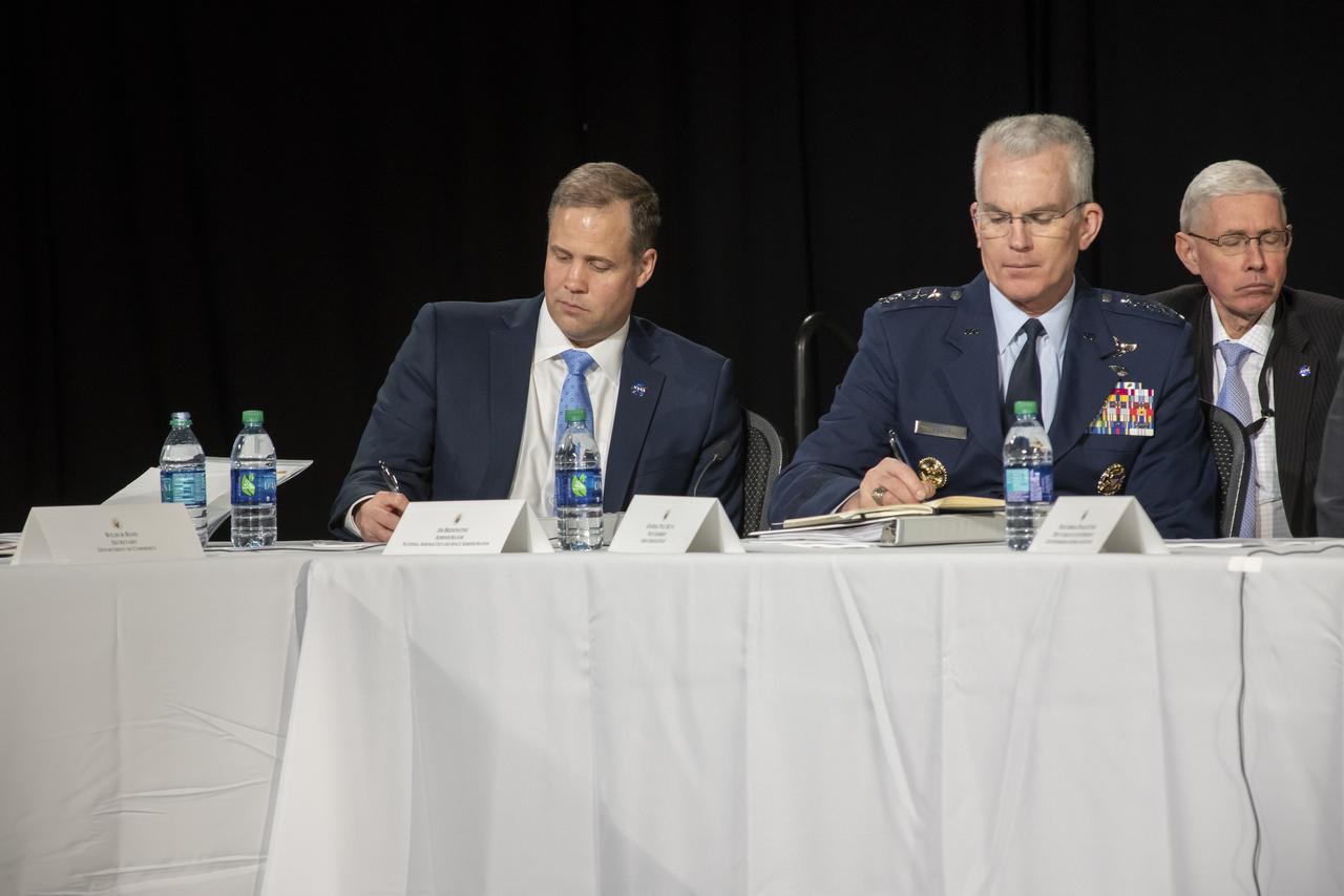 The National Space Council meet in Huntsville, Alabama at the U.S. Space and Rocket Center’s Davidson Center. The meeting was chaired by Vice President Mike Pence with members of the local community, NASA Marshall members and area media in attendance. NASA Administrator Jim Bridenstine  addressed the Vice President and the Council on upcoming plans for NASA and the space program.
