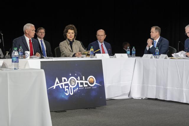 NASA image: The National Space Council Meets With V.P. Mike Pence