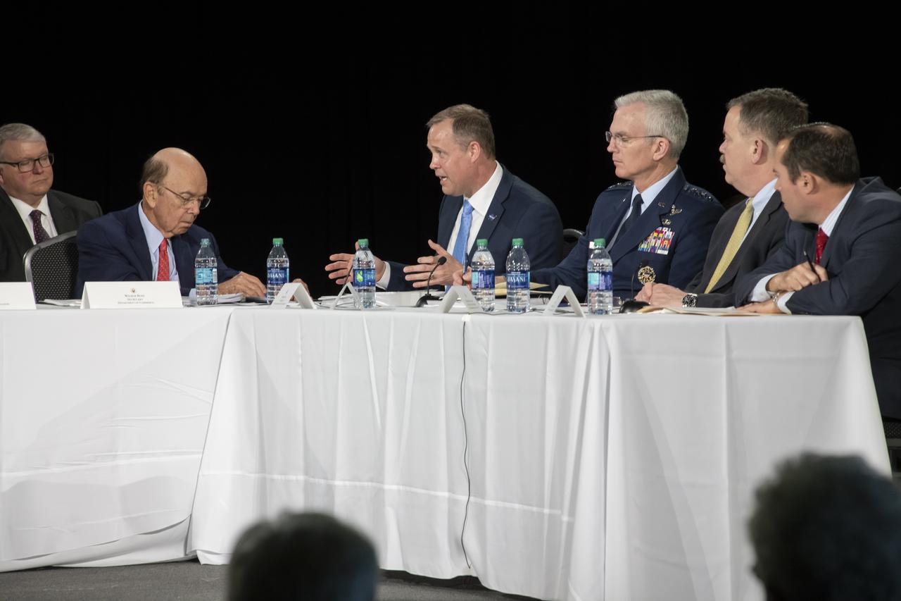 The National Space Council meet in Huntsville, Alabama at the U.S. Space and Rocket Center’s Davidson Center. The meeting was chaired by Vice President Mike Pence with members of the local community, NASA Marshall members and area media in attendance. NASA Administrator Jim Bridenstine  addressed the Vice President and the Council on upcoming plans for NASA and the space program.