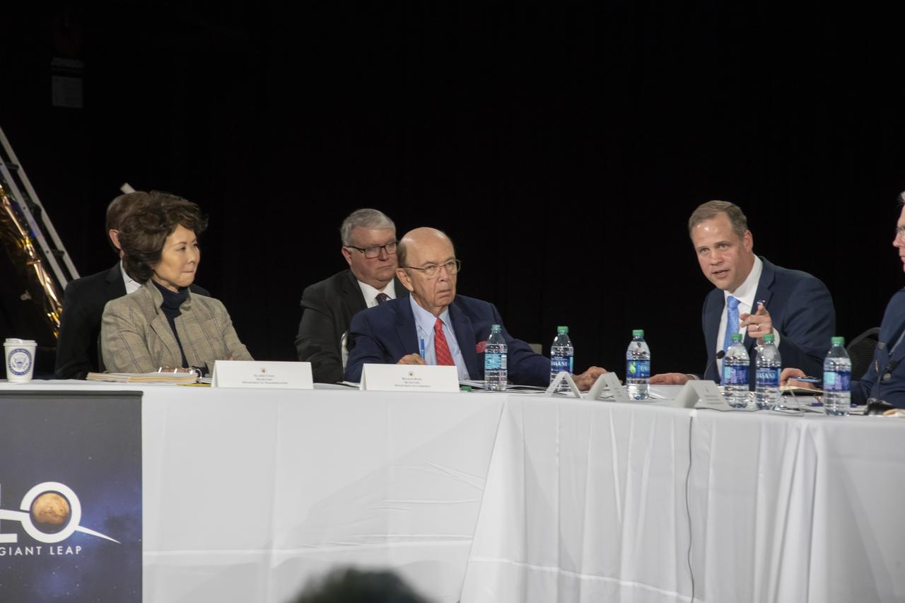 The National Space Council meet in Huntsville, Alabama at the U.S. Space and Rocket Center’s Davidson Center. The meeting was chaired by Vice President Mike Pence with members of the local community, NASA Marshall members and area media in attendance. NASA Administrator Jim Bridenstine  addressed the Vice President and the Council on upcoming plans for NASA and the space program.