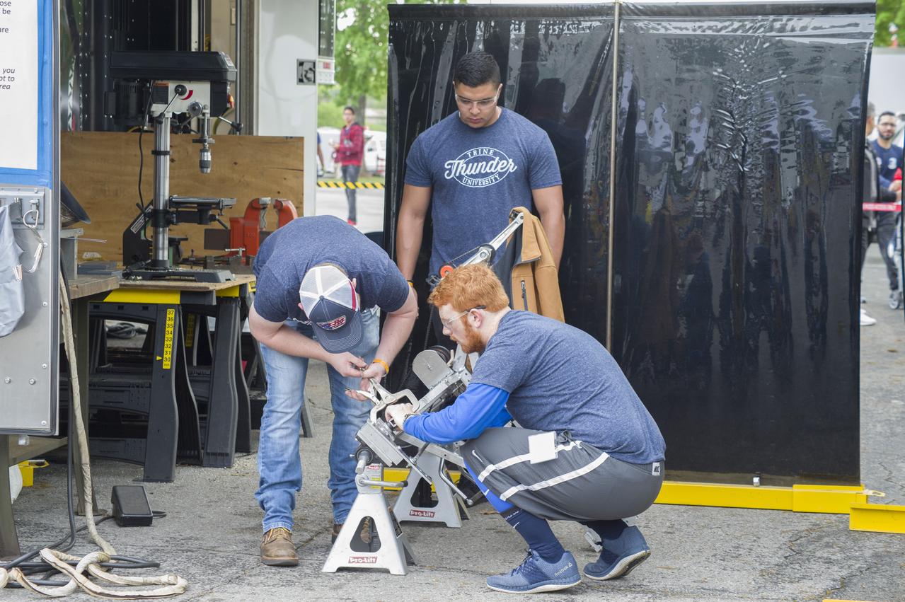 The 2019 Lunar Rover Challenge Competition was hosted by the U.S. Space and Rocket Center in Huntsville, Alabama. This annual event celebrated the 25th anniversary of what began as the Great Moonbuggy Race in 1994. High school and College teams from the United States and foreign countries competed. The awards ceremony was held at the adjacent Marriott on Saturday evening.