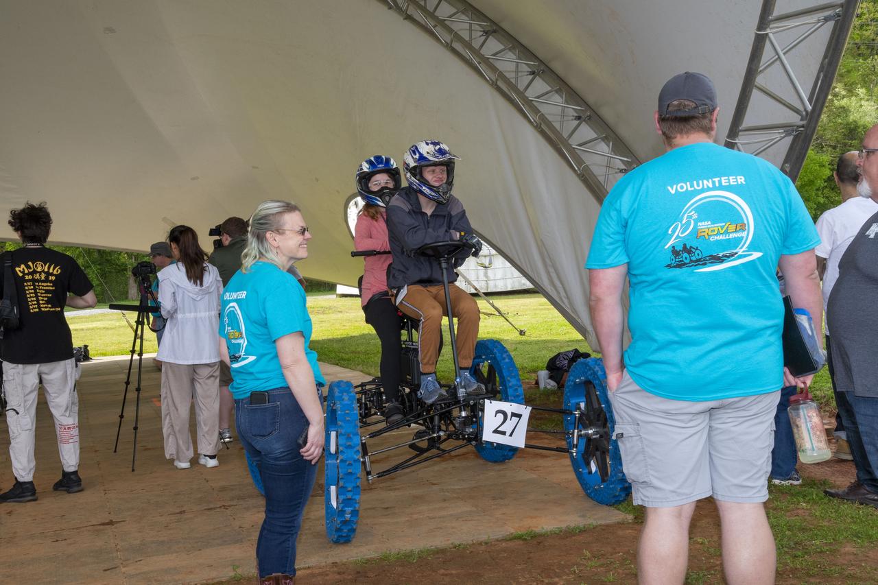 The 2019 Lunar Rover Challenge Competition was hosted by the U.S. Space and Rocket Center in Huntsville, Alabama. This annual event celebrated the 25th anniversary of what began as the Great Moonbuggy Race in 1994. High school and College teams from the United States and foreign countries competed. The awards ceremony was held at the adjacent Marriott on Saturday evening.