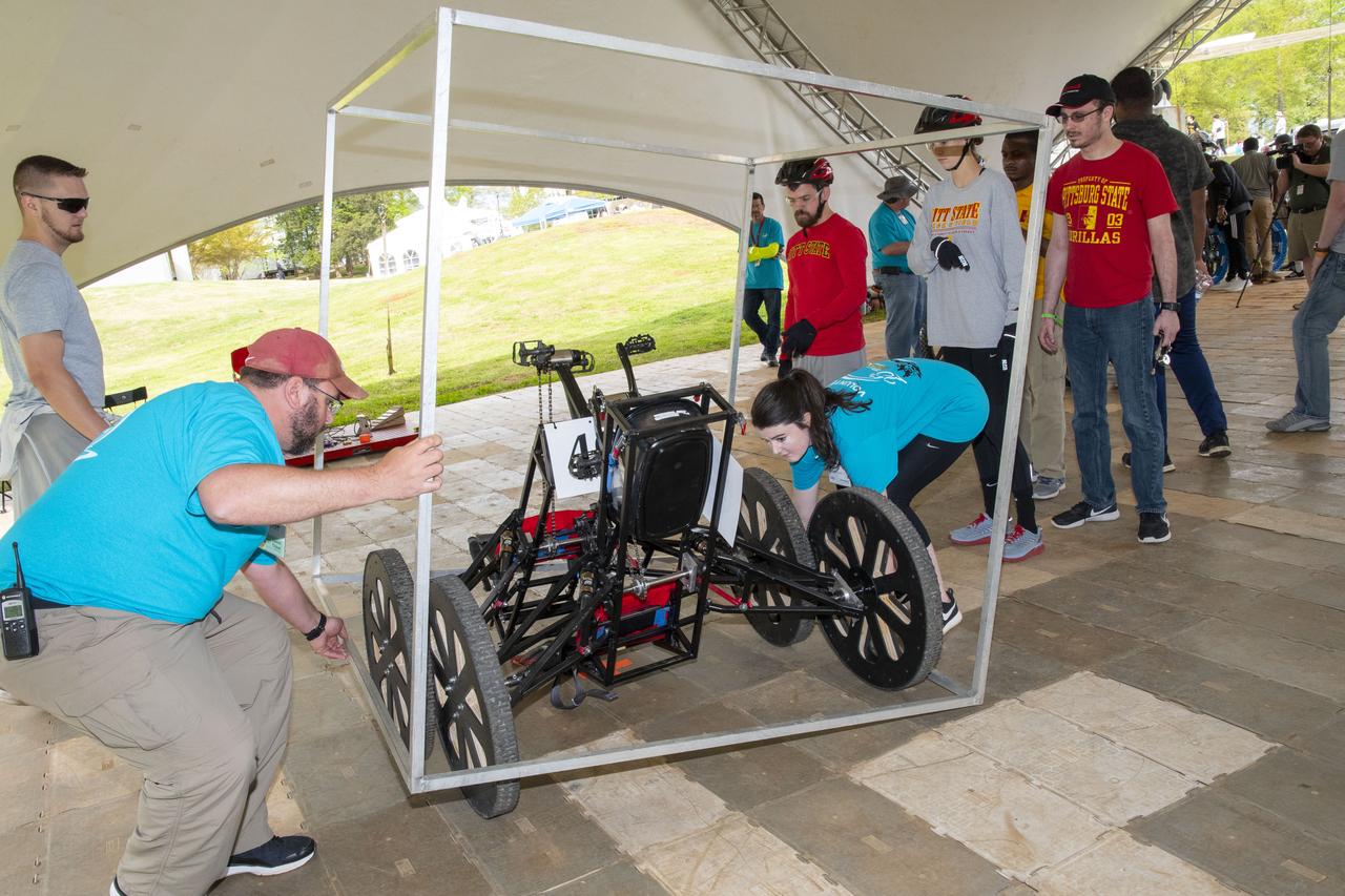 The 2019 Lunar Rover Challenge Competition was hosted by the U.S. Space and Rocket Center in Huntsville, Alabama. This annual event celebrated the 25th anniversary of what began as the Great Moonbuggy Race in 1994. High school and College teams from the United States and foreign countries competed. The awards ceremony was held at the adjacent Marriott on Saturday evening.