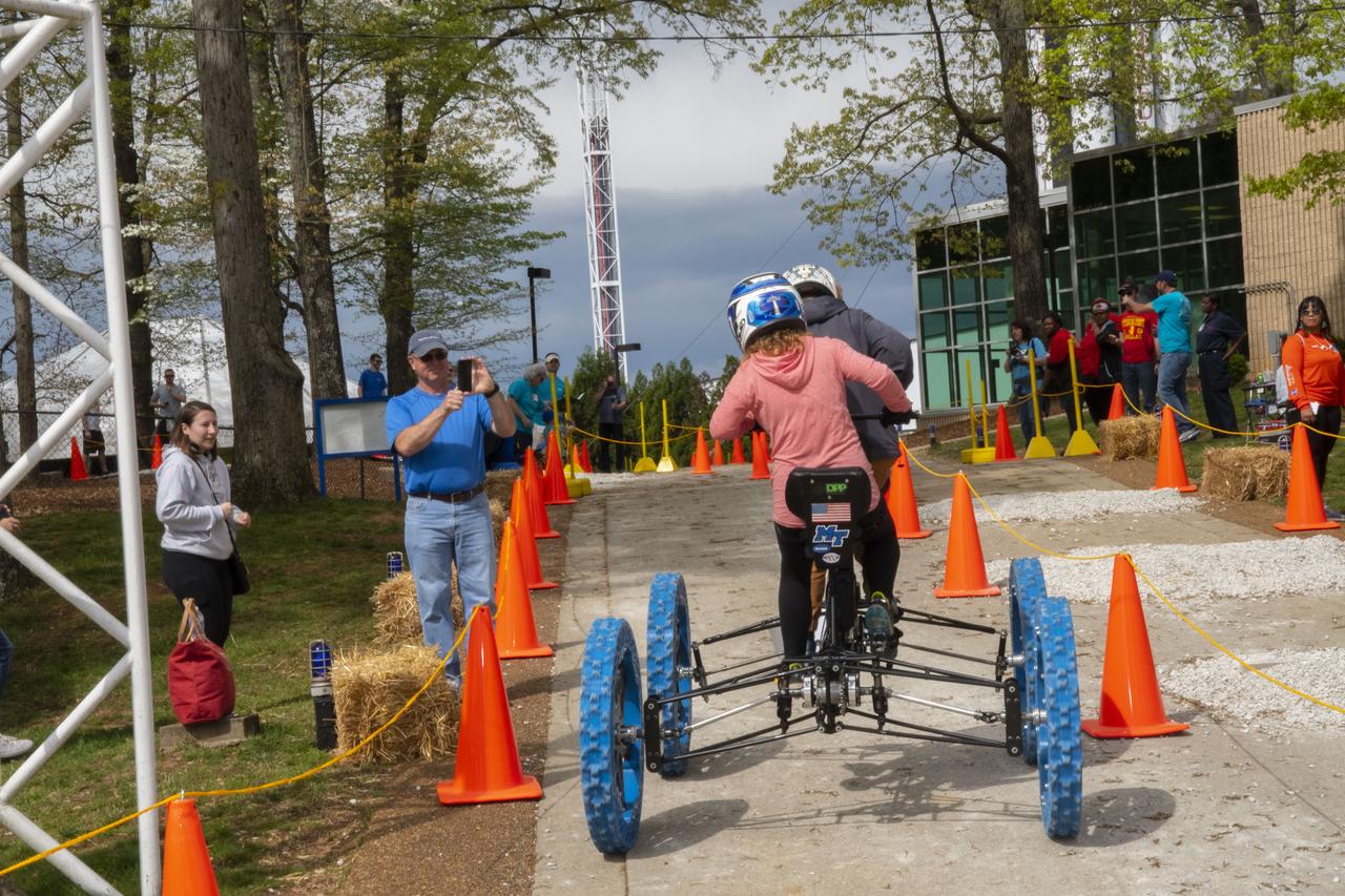 The 2019 Lunar Rover Challenge Competition was hosted by the U.S. Space and Rocket Center in Huntsville, Alabama. This annual event celebrated the 25th anniversary of what began as the Great Moonbuggy Race in 1994. High school and College teams from the United States and foreign countries competed. The awards ceremony was held at the adjacent Marriott on Saturday evening.