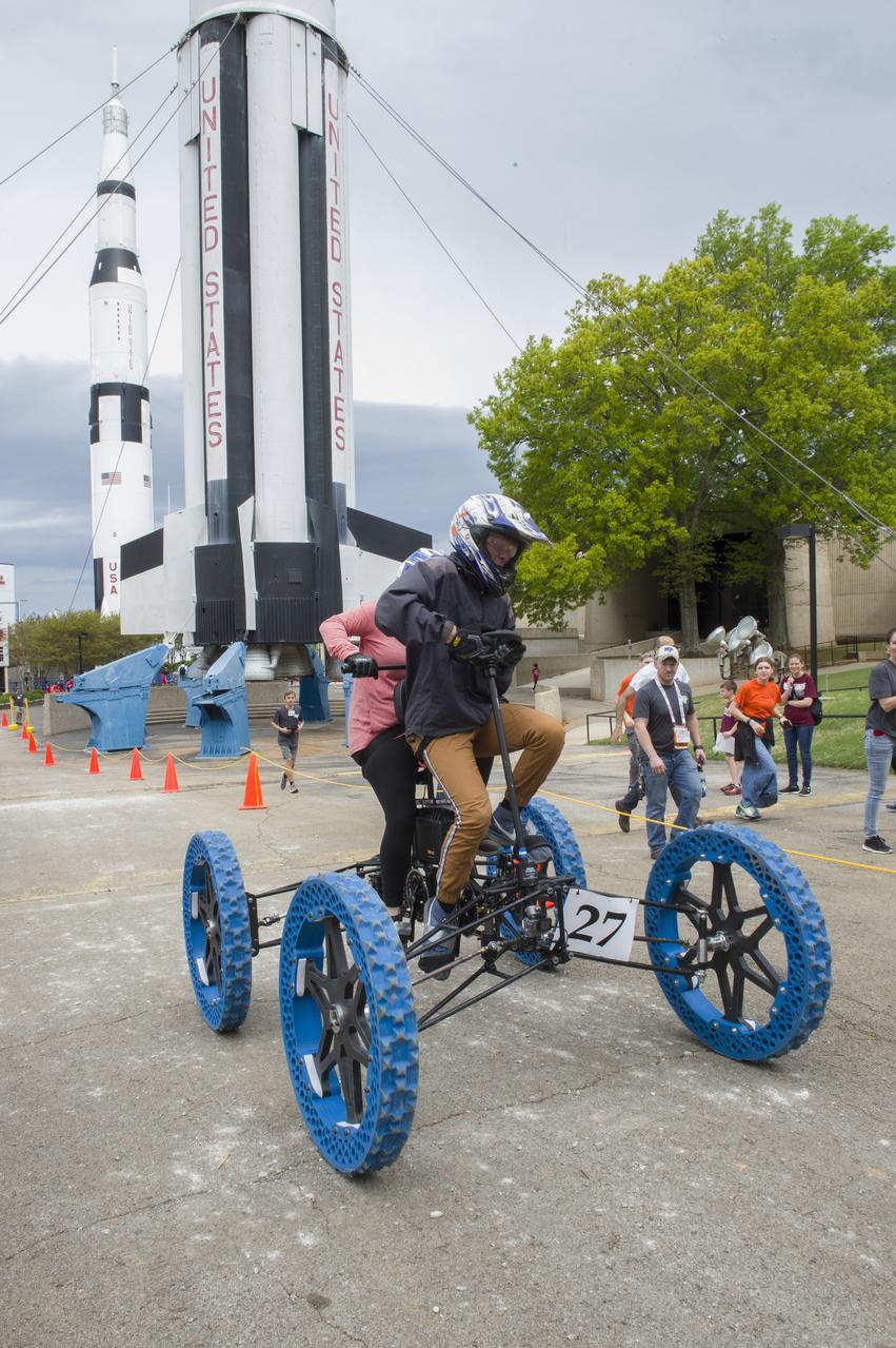 The 2019 Lunar Rover Challenge Competition was hosted by the U.S. Space and Rocket Center in Huntsville, Alabama. This annual event celebrated the 25th anniversary of what began as the Great Moonbuggy Race in 1994. High school and College teams from the United States and foreign countries competed. The awards ceremony was held at the adjacent Marriott on Saturday evening.