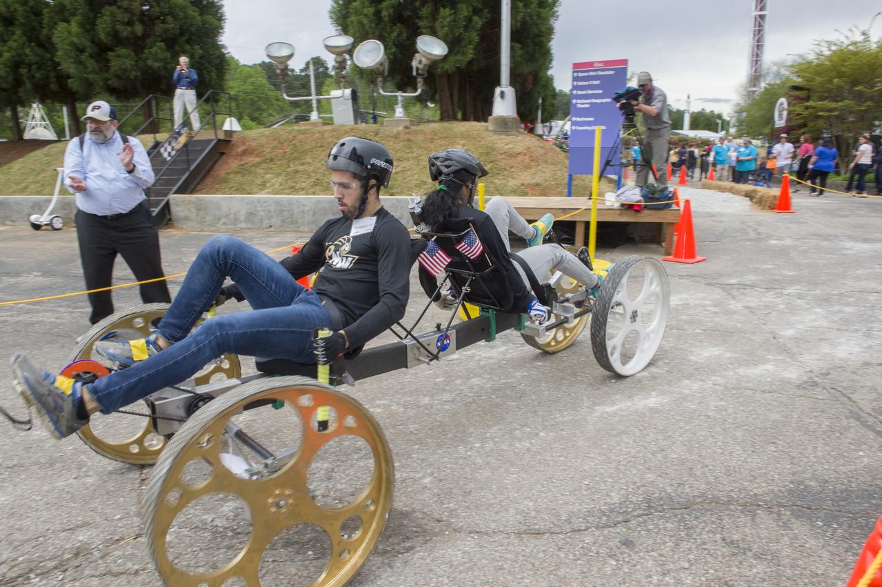 The 2019 Lunar Rover Challenge Competition was hosted by the U.S. Space and Rocket Center in Huntsville, Alabama. This annual event celebrated the 25th anniversary of what began as the Great Moonbuggy Race in 1994. High school and College teams from the United States and foreign countries competed. The awards ceremony was held at the adjacent Marriott on Saturday evening.