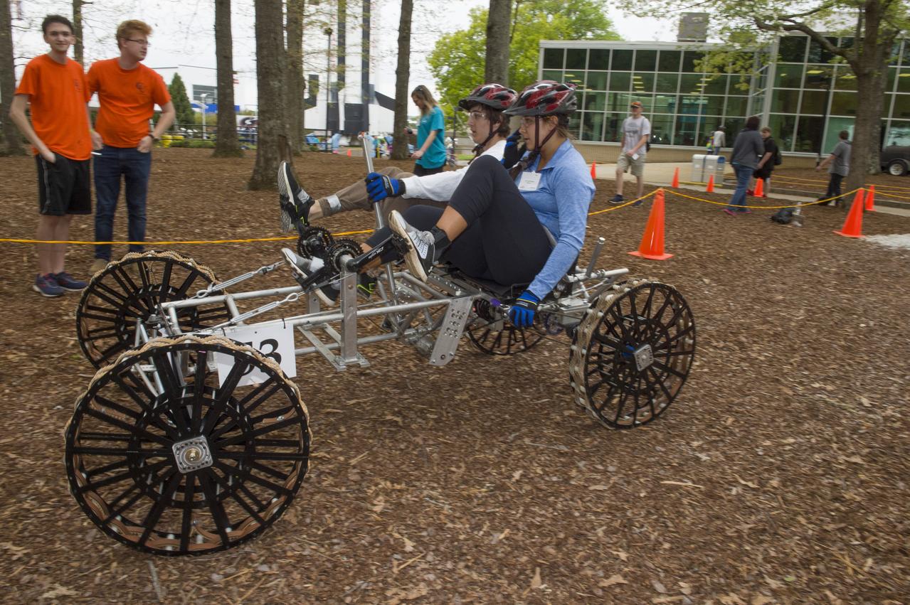 The 2019 Lunar Rover Challenge Competition was hosted by the U.S. Space and Rocket Center in Huntsville, Alabama. This annual event celebrated the 25th anniversary of what began as the Great Moonbuggy Race in 1994. High school and College teams from the United States and foreign countries competed. The awards ceremony was held at the adjacent Marriott on Saturday evening.