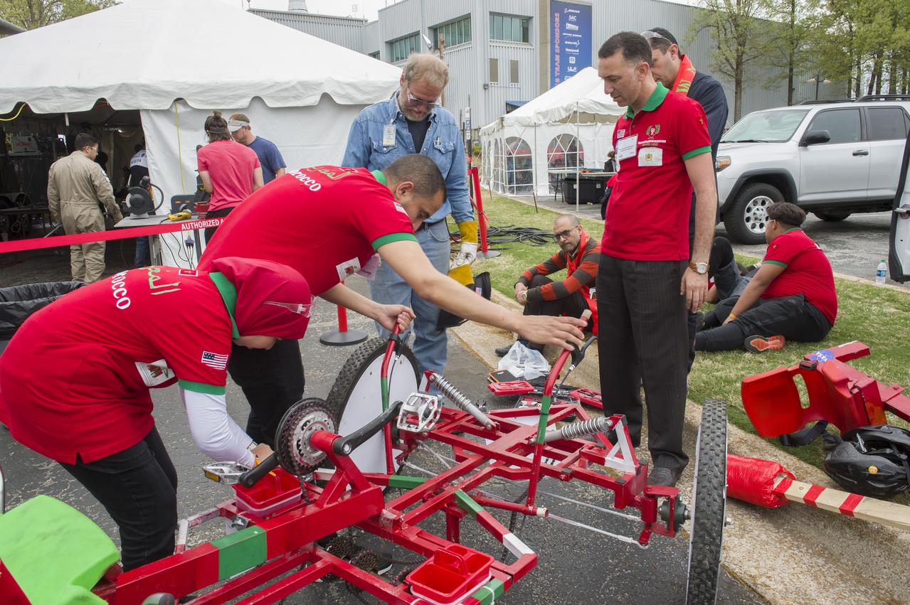 The 2019 Lunar Rover Challenge Competition was hosted by the U.S. Space and Rocket Center in Huntsville, Alabama. This annual event celebrated the 25th anniversary of what began as the Great Moonbuggy Race in 1994. High school and College teams from the United States and foreign countries competed. The awards ceremony was held at the adjacent Marriott on Saturday evening.