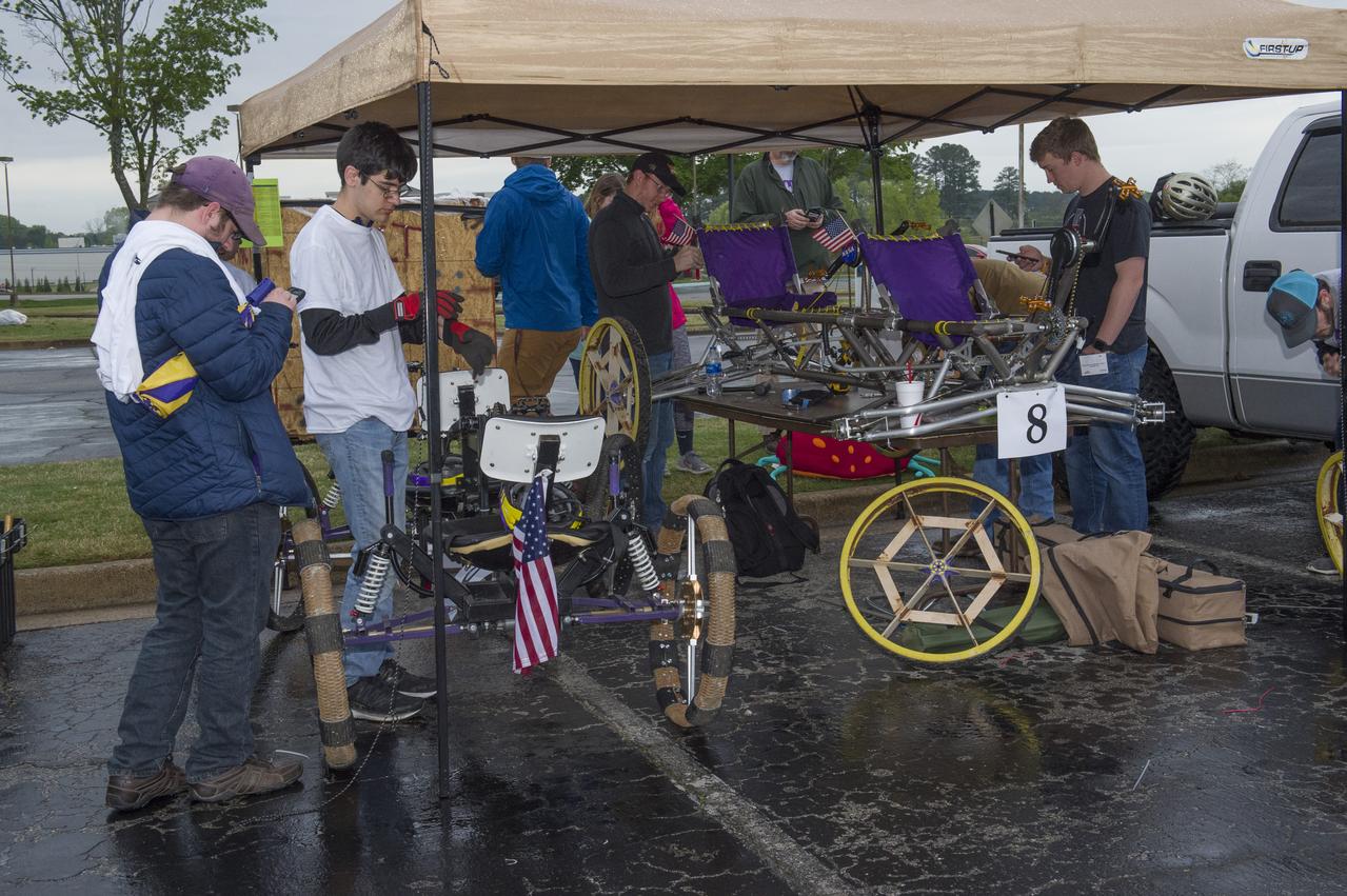 The 2019 Lunar Rover Challenge Competition was hosted by the U.S. Space and Rocket Center in Huntsville, Alabama. This annual event celebrated the 25th anniversary of what began as the Great Moonbuggy Race in 1994. High school and College teams from the United States and foreign countries competed. The awards ceremony was held at the adjacent Marriott on Saturday evening.