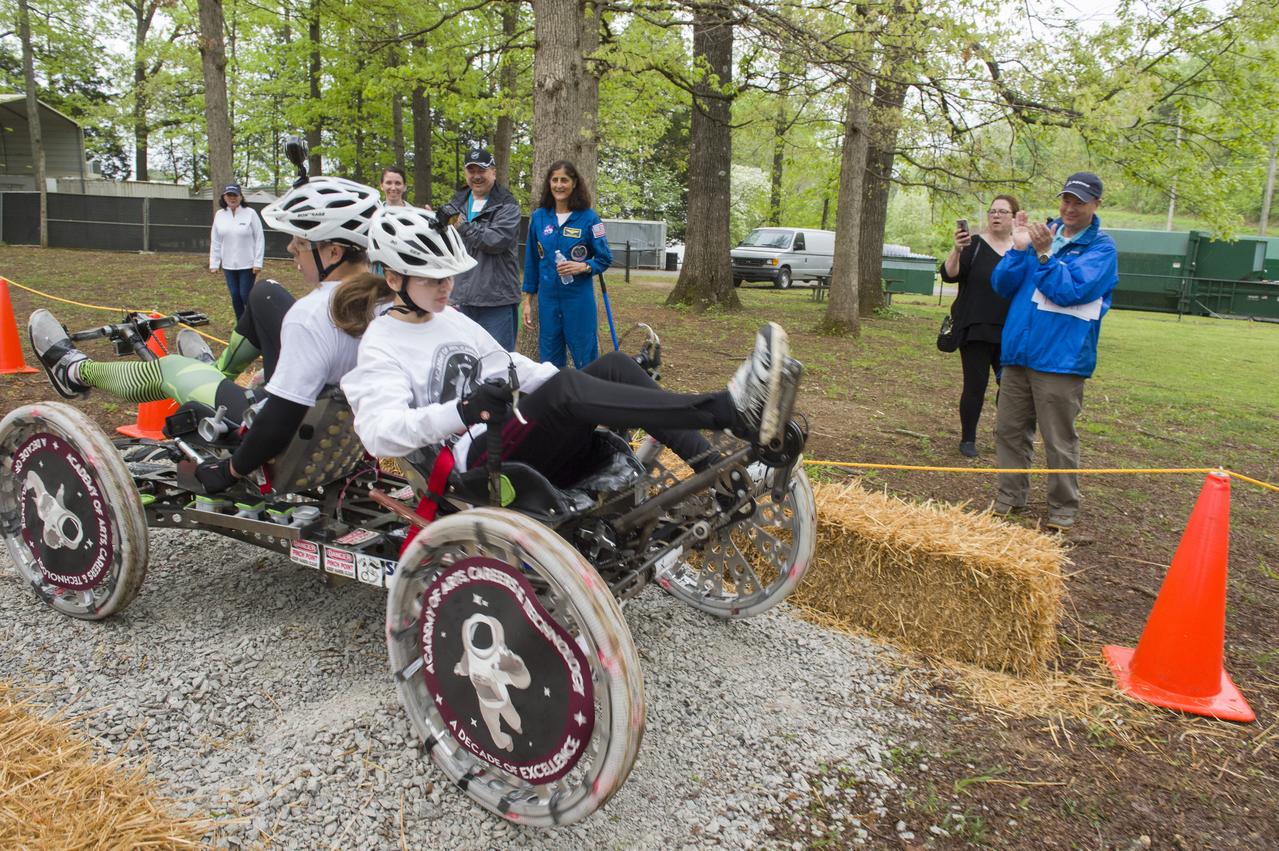 The 2019 Lunar Rover Challenge Competition was hosted by the U.S. Space and Rocket Center in Huntsville, Alabama. This annual event celebrated the 25th anniversary of what began as the Great Moonbuggy Race in 1994. High school and College teams from the United States and foreign countries competed. The awards ceremony was held at the adjacent Marriott on Saturday evening.