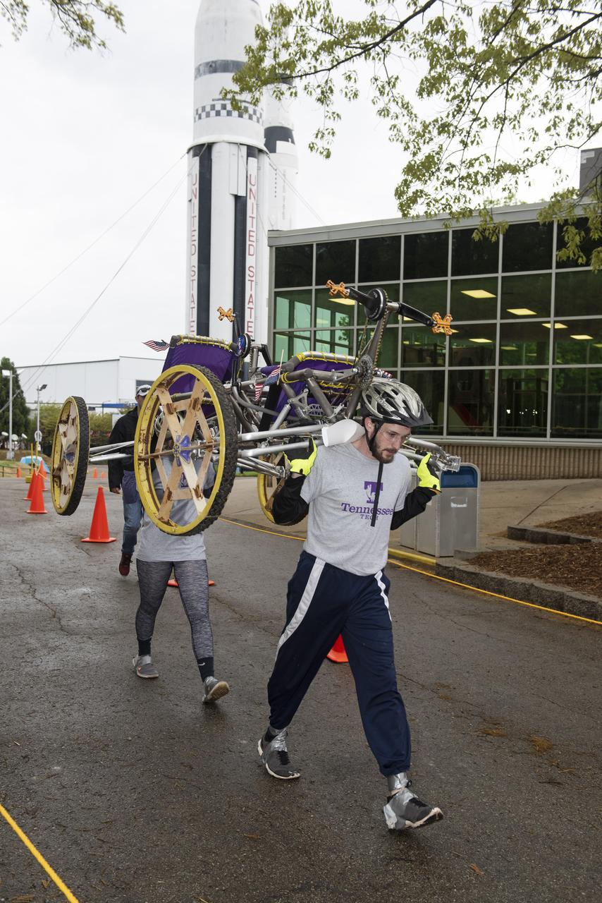 The 2019 Lunar Rover Challenge Competition was hosted by the U.S. Space and Rocket Center in Huntsville, Alabama. This annual event celebrated the 25th anniversary of what began as the Great Moonbuggy Race in 1994. High school and College teams from the United States and foreign countries competed. The awards ceremony was held at the adjacent Marriott on Saturday evening.