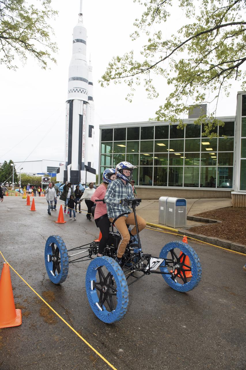 The 2019 Lunar Rover Challenge Competition was hosted by the U.S. Space and Rocket Center in Huntsville, Alabama. This annual event celebrated the 25th anniversary of what began as the Great Moonbuggy Race in 1994. High school and College teams from the United States and foreign countries competed. The awards ceremony was held at the adjacent Marriott on Saturday evening.