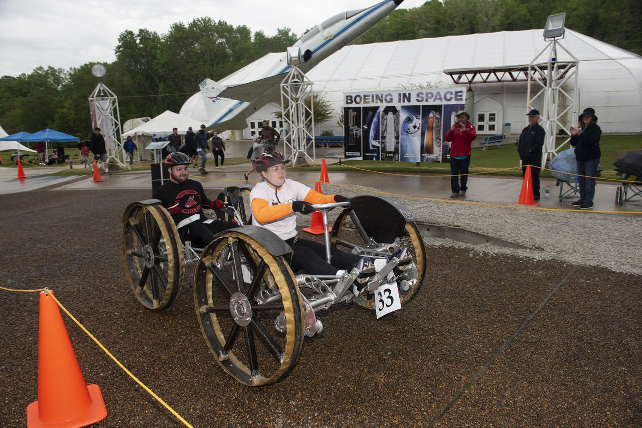 The 2019 Lunar Rover Challenge Competition was hosted by the U.S. Space and Rocket Center in Huntsville, Alabama. This annual event celebrated the 25th anniversary of what began as the Great Moonbuggy Race in 1994. High school and College teams from the United States and foreign countries competed. The awards ceremony was held at the adjacent Marriott on Saturday evening.