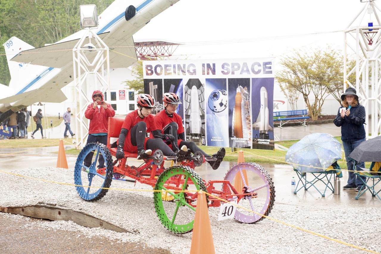 The 2019 Lunar Rover Challenge Competition was hosted by the U.S. Space and Rocket Center in Huntsville, Alabama. This annual event celebrated the 25th anniversary of what began as the Great Moonbuggy Race in 1994. High school and College teams from the United States and foreign countries competed. The awards ceremony was held at the adjacent Marriott on Saturday evening.